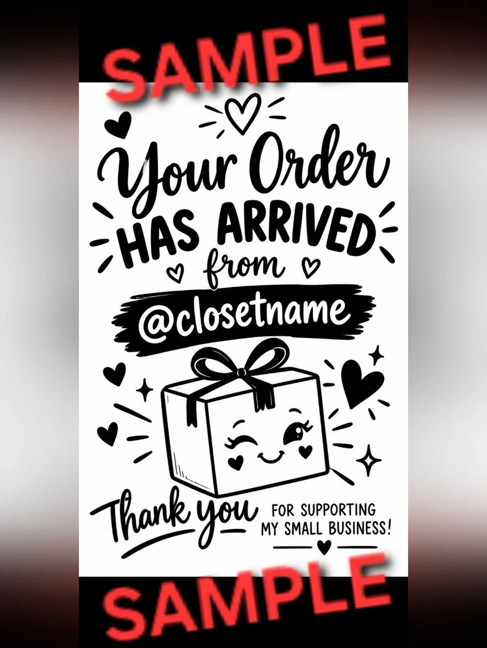 50ct. CUSTOM LABELS ~ YOUR ORDER HAS ARRIVED